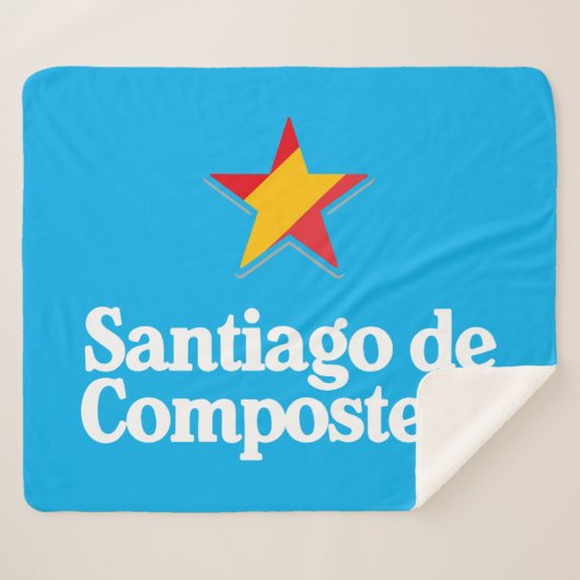 Stars of Spain – Santiago de Compostela Sherpa Deken (Voorkant (horizontaal))