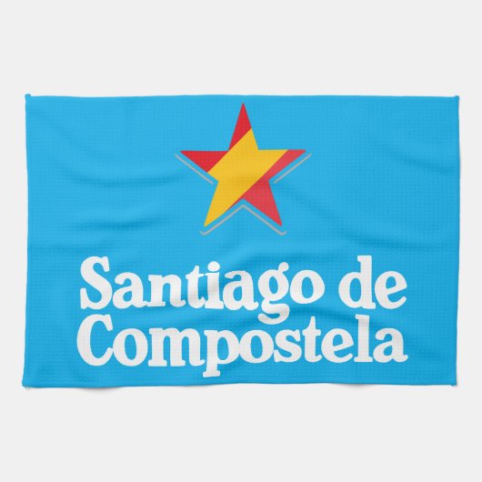 Stars of Spain – Santiago de Compostela Theedoek (Horizontaal)