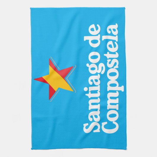 Stars of Spain – Santiago de Compostela Theedoek (Verticaal)