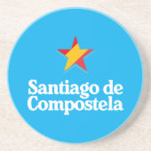 Stars of Spain – Santiago de Compostela Zandsteen Onderzetter (Voorkant)
