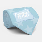 Stars on Blue for New Dad of a Boy Stropdas (Opgerold)