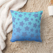 Stars op de achtergrond van Blue & Turquoise Ombre Kussen (Deken)