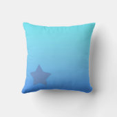 Stars op de achtergrond van Blue & Turquoise Ombre Kussen (Achterkant)