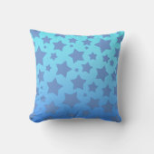 Stars op de achtergrond van Blue & Turquoise Ombre Kussen (Voorkant)