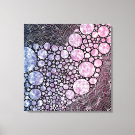 Stars orbs en cirkels abstract ontwerp canvas afdruk