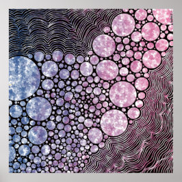 Stars orbs en cirkels abstract ontwerp poster