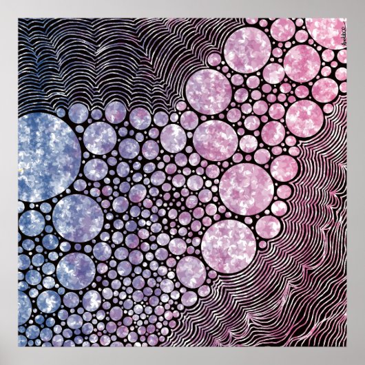 Stars orbs en cirkels abstract ontwerp poster (Voorkant)