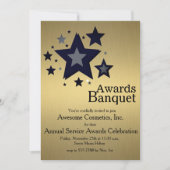 Stars over Gold Business Event Party nodigt uit Kaart (Voorkant)