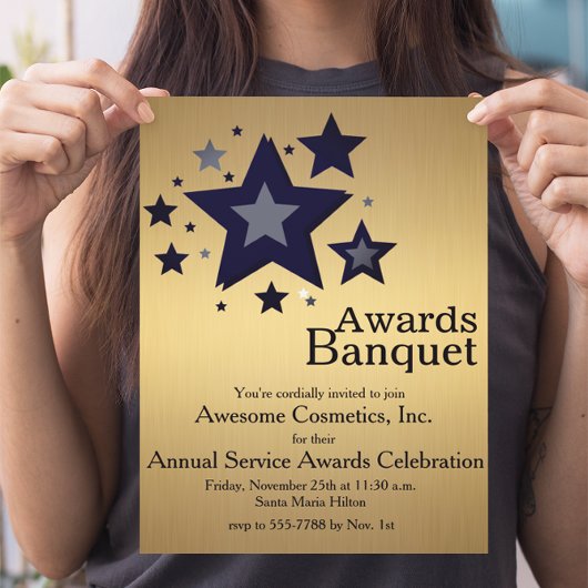 Stars over Gold Business Event Party nodigt uit Kaart