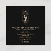 *~* Stars Palms Goddess Moon Bath Sea Shells Spa Vierkante Visitekaartje (Achterkant)