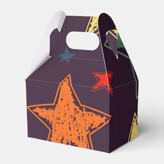 Stars patroon bedankdoosjes (Voorkant Zijde)