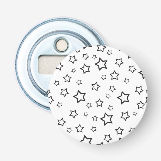 Stars patroon button flesopener (Voorkant)