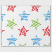 Stars patroon cadeaupapier (Vlak)