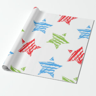 Stars patroon cadeaupapier