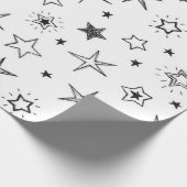 Stars patroon cadeaupapier (Hoek)