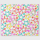 Stars patroon cadeaupapier (Vlak)