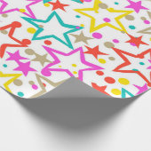 Stars patroon cadeaupapier (Hoek)