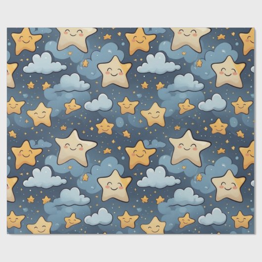 Stars patroon cadeaupapier (Vlak)