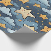 Stars patroon cadeaupapier (Hoek)