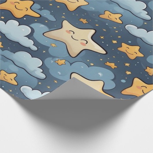 Stars patroon cadeaupapier (Hoek)