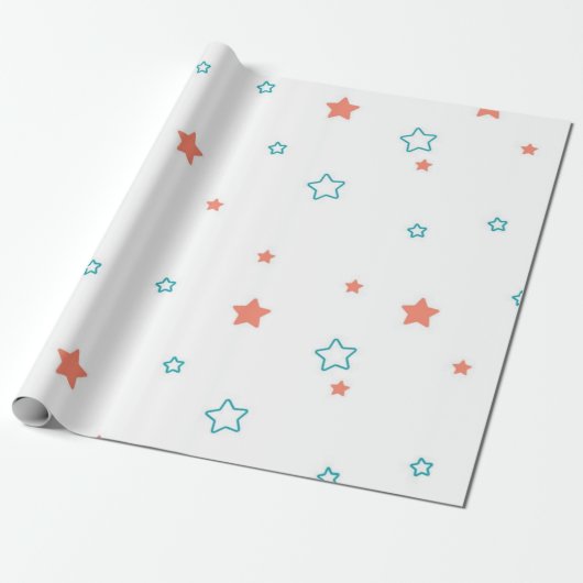 Stars patroon cadeaupapier (Uitgerold)