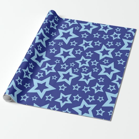 Stars patroon cadeaupapier (Uitgerold)