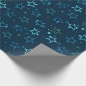 Stars patroon cadeaupapier (Hoek)
