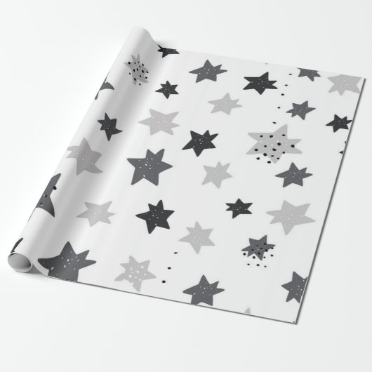 Stars patroon cadeaupapier (Uitgerold)