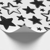 Stars patroon cadeaupapier (Hoek)