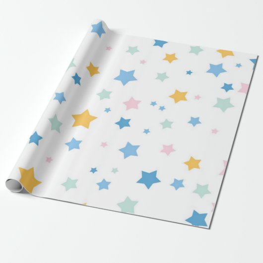 Stars patroon cadeaupapier (Uitgerold)