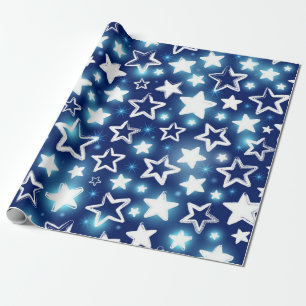 Stars patroon cadeaupapier