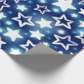 Stars patroon cadeaupapier (Hoek)