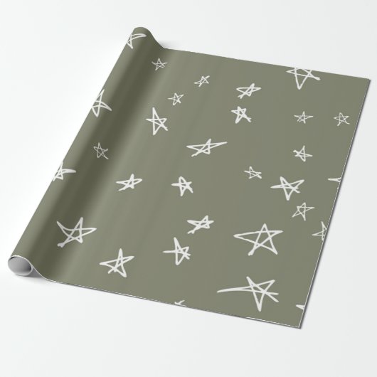 Stars patroon cadeaupapier (Uitgerold)