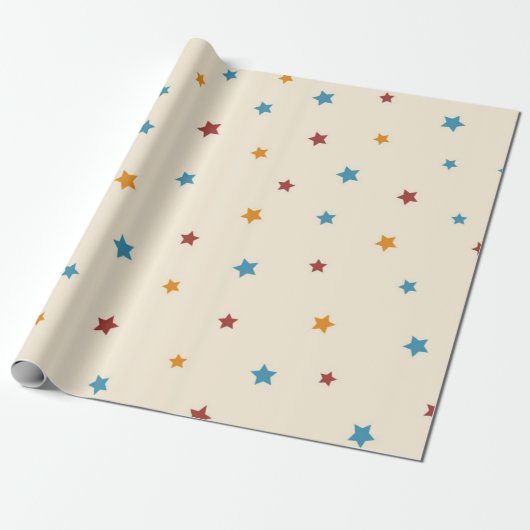 Stars patroon cadeaupapier (Uitgerold)