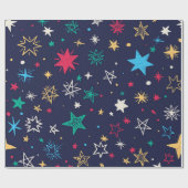 Stars patroon cadeaupapier (Vlak)
