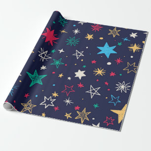 Stars patroon cadeaupapier