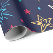 Stars patroon cadeaupapier (Rol Hoek)