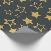 Stars patroon cadeaupapier (Hoek)