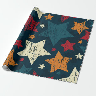 Stars patroon cadeaupapier