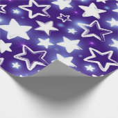 Stars patroon cadeaupapier (Hoek)