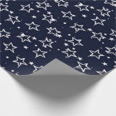 Stars patroon cadeaupapier (Hoek)