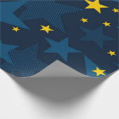 Stars patroon cadeaupapier (Hoek)