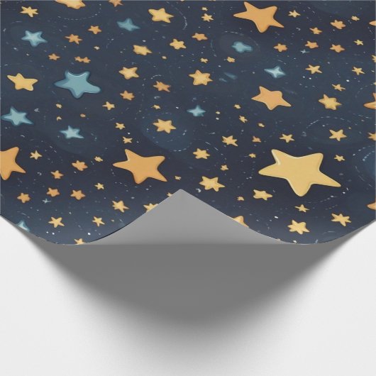 Stars patroon cadeaupapier (Hoek)
