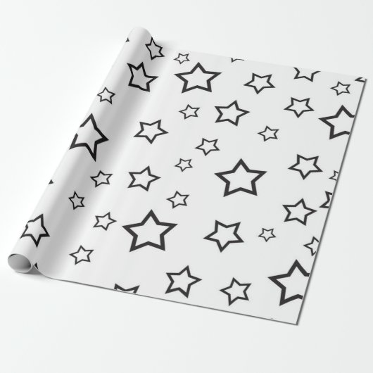 Stars patroon cadeaupapier (Uitgerold)