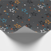 Stars patroon cadeaupapier (Hoek)