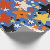Stars patroon cadeaupapier (Hoek)