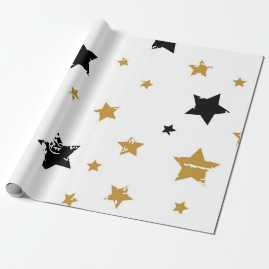 Stars patroon cadeaupapier (Uitgerold)
