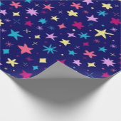 Stars patroon cadeaupapier (Hoek)
