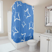Stars patroon douchegordijn (In situ)