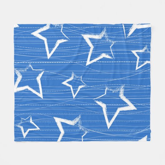 Stars patroon fleece deken (Voorkant (Horizontaal))